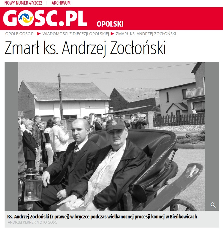 Ks. Andrzej Zocłoński - ksiądz diecezjalny
