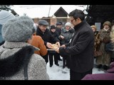 Dzielenie się "Chlebem pielgrzyma" - grupa pielgrzymkowa, 6 stycznia 2017.