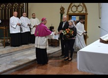 Wizytacja kanoniczna - powitanie ks. biskupa Grzegorza Olszowskiego, sufragana naszej Archidiecezj (07.10.2022)